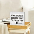 thumbnail image 5 of Zomyto 7"x7" Funny Farmhouse Pet Cat Dog Home Office Desk Decor Rustic Wood Box Sign Shelf Decor Dog Lover Gift Home Is Where Someone Runs To Greet You, 5 of 5