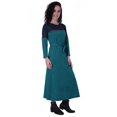 thumbnail image 4 of Moomaya A-line Color Block Maxi Dress Casual Plain Waist Belted Long Dress, 4 of 8