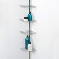 Zenna Home, Chrome 2114S, Tension Corner Pole Caddy