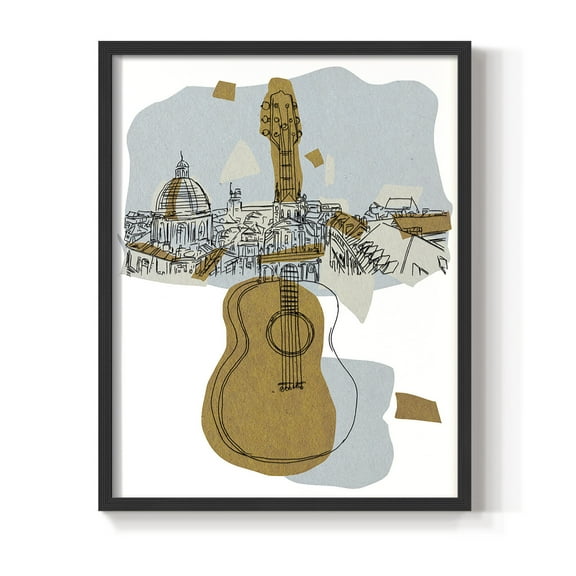 Rehearsal III Framed Print in Black Solid Wood Framed Print No Nail Hanging