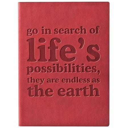 The ESSENTIALS RED GO IN SEARCH OF LIFE Leather-like Journal by Eccolo trade