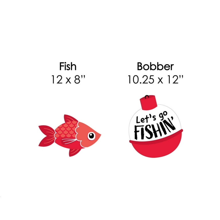 Big Dot Of Happiness Let's Go Fishing - Bobber Lawn Decorations