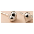 thumbnail image 3 of Solid 925 Sterling Silver 8MM Fat Heart Earrings Studs for Women Teens Sweet Love Studs Earrings, 3 of 5