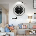 thumbnail image 6 of Fashion Simple Wall Quartz Clock Large Decor Modern Living Room Bedroom(Black), 6 of 8