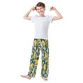 thumbnail image 3 of Boy's Pajama Pants Boys' Long Sleep Pants Children's Pajama Pants Loose Fitting Pajama Pants are Convenient to Put on and Take off S Yellow Lemon Cute, 3 of 9