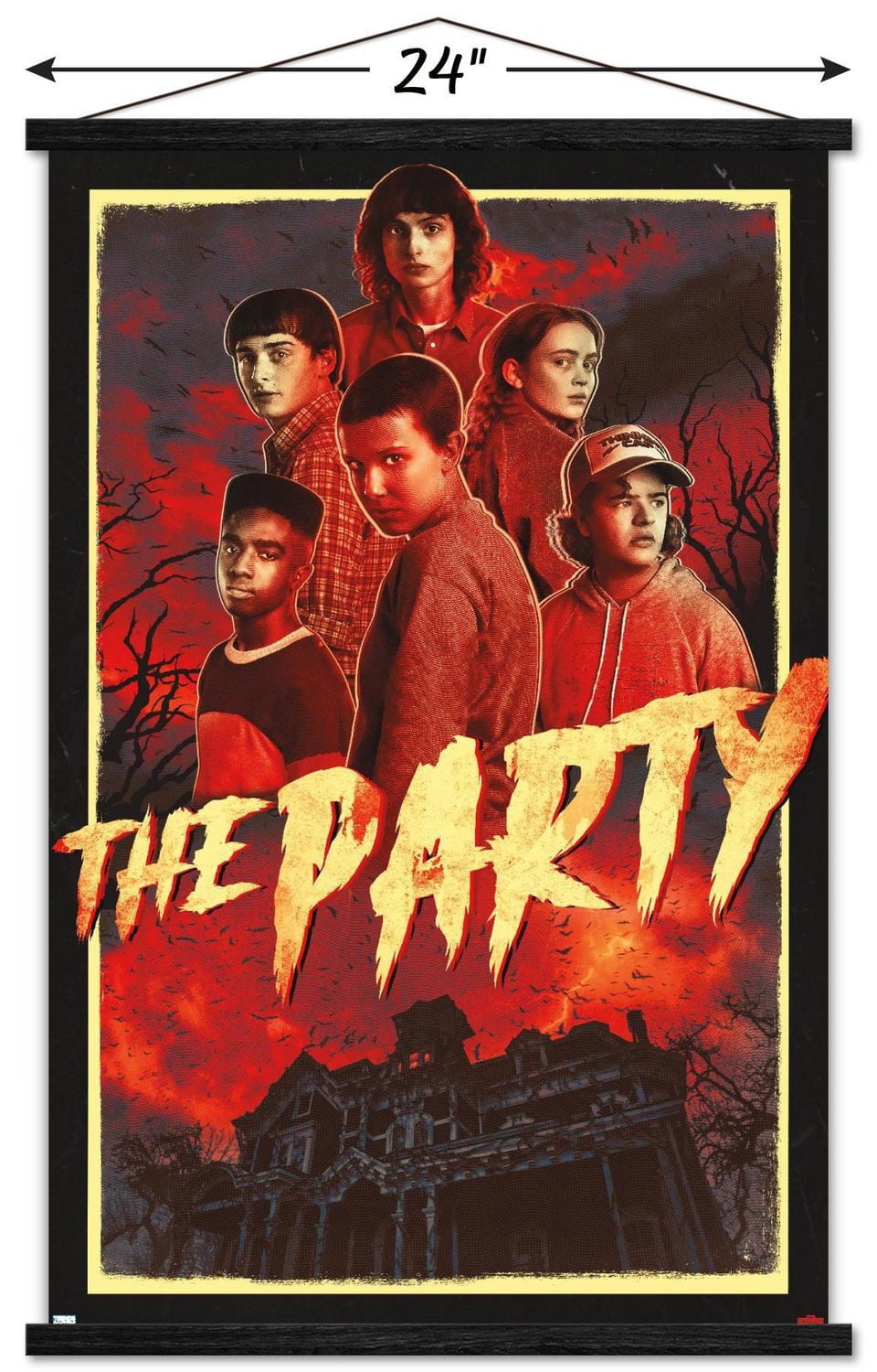 Netflix Stranger Things: Season 4 - The Party Wall Poster with Magnetic Frame, 22.375" x 34"