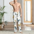 thumbnail image 5 of Uemuo Farm Roosters Pattern Men's Wide Leg Palazzo Lounge Pants with Pockets Light Weight Loose Comfy Casual Pajama Pants-Large, 5 of 9