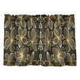 thumbnail image 7 of Yayeee Kitchen Curtains Tier Pair Light Filtering 27"x36" Rod Pocket Short Cafe Window Panel, Golden Elegance, 7 of 7
