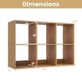 thumbnail image 3 of Costway 6-Cube Bookshelf, Modern Cubby Bookcase with Back Guardrail & Anti-tipping Kits Natural, 3 of 10