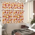 thumbnail image 6 of Maple Leaf Kitchen Curtains Valance and Tier Set of 3,Blackout Room Curtains Cafe Curtains Home Decor for Thanksgiving Holiday M, 6 of 6