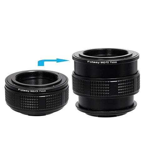 Image of Fotasy M42 Lens to Fuji X Macro Focusing Helicoid 42mm Focusing Helicoid Compatible with M42 Lens and X-Pro2 X-Pro3 X-E1 X-E2 X-E3 X-A5 X-M1 X-T1 X-T2 X-T3 X-T4 X-T10 X-T20 X-T30 X-T30II X-T100 X-H1