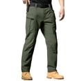 thumbnail image 2 of TOMVIGX Mens Work Pants Ripstop Stretch Hiking Pants Relaxed Fit Waterproof Trousers Breathable Outdoor Travel Hunting Green Cargo Pants with Multiple Pockets 3XL, 2 of 5
