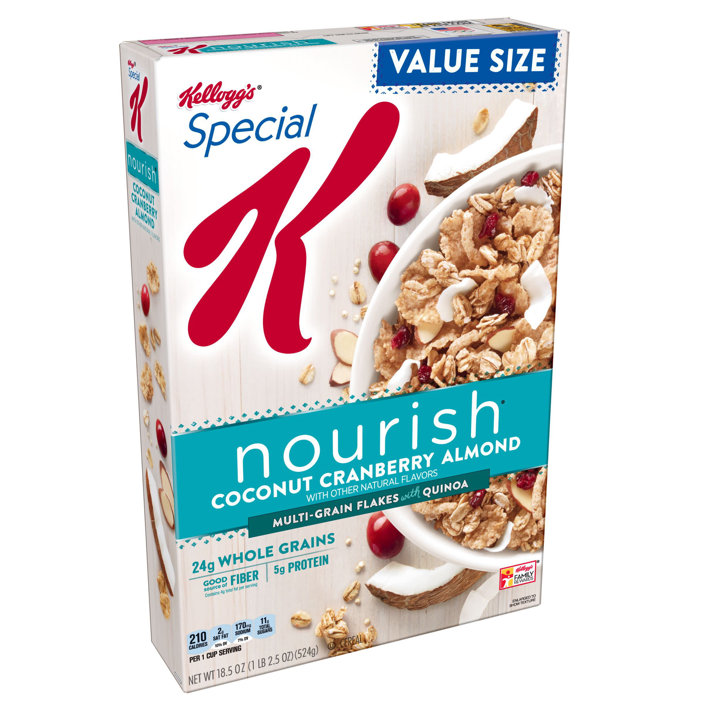 Kellogg's Special K Nourish Coconut Cranberry & Almond Breakfast Cereal, 18.5 oz