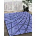 thumbnail image 3 of Ahgly Company Machine Washable Indoor Square Transitional Sky Blue Area Rugs, 5' Square, 3 of 7