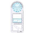 thumbnail image 1 of Halloween Decorations Multifunctional Geometric Ruler Drawing Ruler Geometric Drawing Template Measuring Tool Plastic Draft Ruler For School Office Supplies, 1 of 1