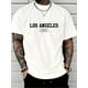 thumbnail image 1 of Los Angeles 1993 Graphic Print T-Shirt for Men - Casual Crew Neck Tee with Slight Stretch, Summer Fashion Top, 1 of 5