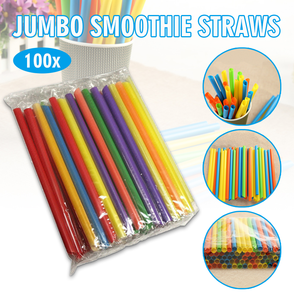 Dg_Dagumaoyi 100X Assorted Extra Wide Milkshake Smoothie Boba Bubble