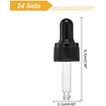 thumbnail image 2 of 24sets 5ml 2.48x0.83Inch Black Straight Tip Glass Droppers with Rubber Bulb and Screw Cap Eye Dropper DIY, 2 of 9