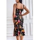 thumbnail image 3 of Vestido PRETTYGARDEN Midi Floral Sin Mangas con Fruncido y Volantes Talla M, 3 of 8