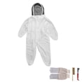 thumbnail image 1 of Traje de apicultura, traje de apicultura fino blanco, traje de protección contra abejas, traje de abeja con guantes, máxima confiabilidad, 1 of 8