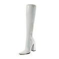 thumbnail image 2 of Tejiojio Clearance Woman's Head Thick Heel Bright Leather High Heel Boots Side Zipper Middle Boots, 2 of 4