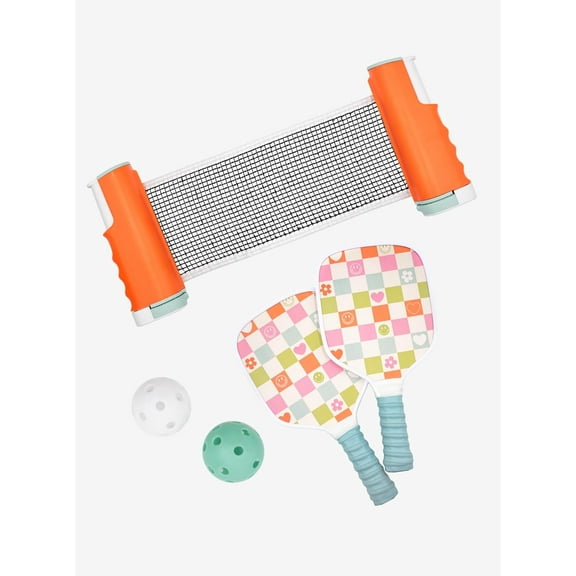NPW Tabletop Pickleball Game Set | Indoor Desktop Pickleball Includes Net, Pickleball Balls, and Two Paddles | Tabletop Tennis Pickleball Set Gifts for Women Men