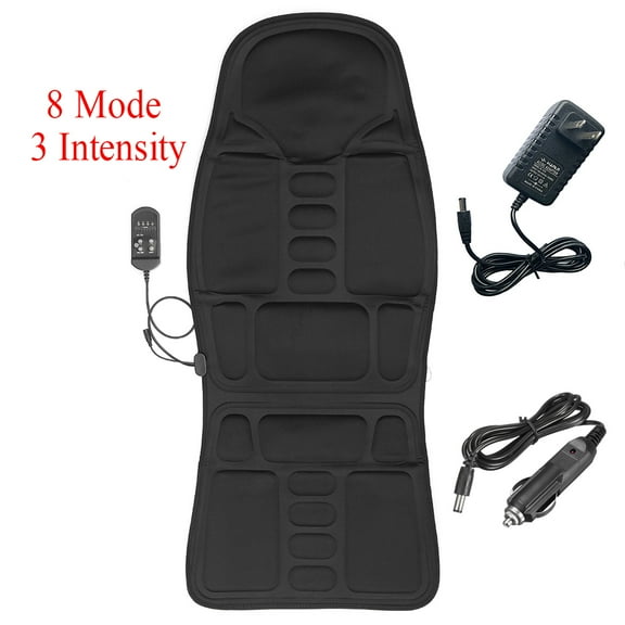 8 Modes Massage Seat Cushion Car Seat Cushion Waist Massager, Car/Home Heating Function Neck Massager(US Plug)