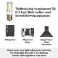 thumbnail image 4 of Simba Lighting LED T6 4W 40W Equivalent Bulbs 120V E17 6000K Daylight 2-Pack, 4 of 10