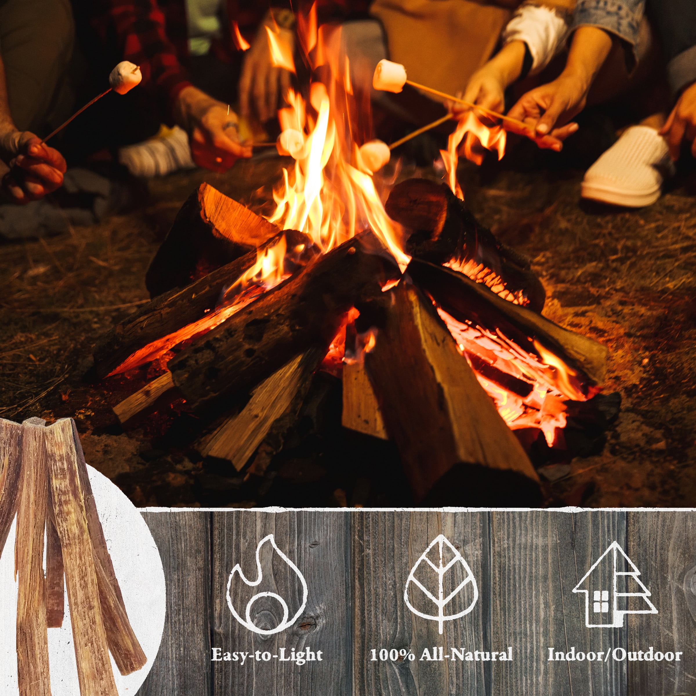 Pure Garden 25lb Box of Fatwood Pine Wood Fire Starters for Campfires, Grills, Wood Stoves, Firepits, or Fireplaces