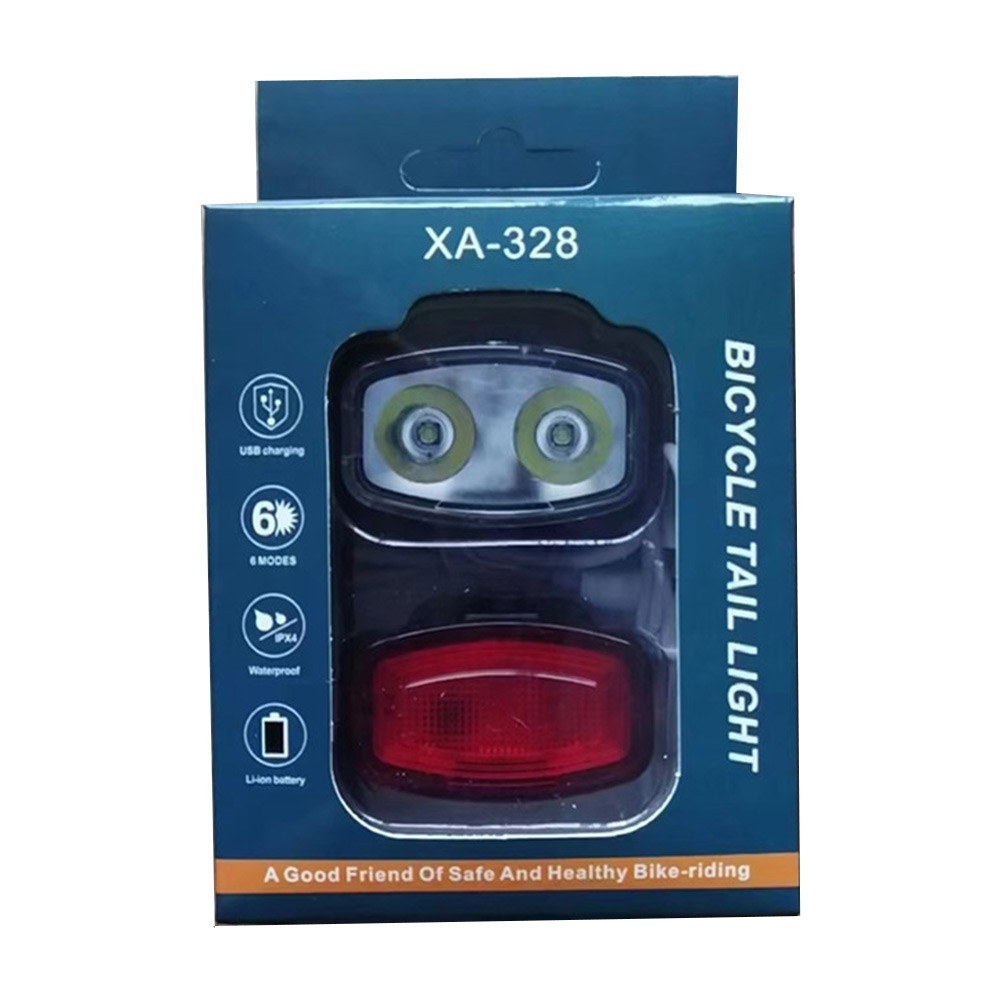 Bicycle rechargeable front light tail light glare flashlight night