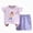B78-Dark Purple, variant on Toddler Girl Shorts Sets Summer Times Sleeveless T-Shirt Floral Shorts Little Girls Outfits Clothes(Pink,18-24 Months)