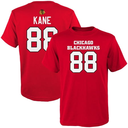 - Youth Patrick Kane Red Chicago Blackhawks Name & Number T-Shirt