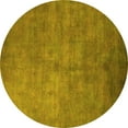 thumbnail image 1 of Ahgly Company Indoor Round Oriental Yellow Industrial Area Rugs, 7' Round, 1 of 4