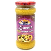 Rani Korma Vegan Simmer Sauce (Rich Coconut, Onion, Garlic & Spices) 14oz (400g) Glass Jar ~ Easy to Use | Vegan | No Colors | All Natural | NON-GMO | Gluten Free | Indian Origin