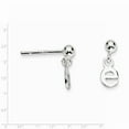 thumbnail image 2 of Sterling Silver Polished E Dangle Post Earrings, 2 of 2