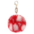 thumbnail image 1 of Pom Pom Keyring Faux Fur Decorative Fuzzy Ball Keychain Bag Charm for Women, 1 of 10