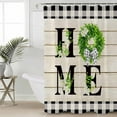 thumbnail image 4 of Shower Curtain Bathroom Set Home Text Vintage Wood Board Waterproof Fabric Shower Curtains with Grommets&Hooks Rustic Leaf Flower Buffalo Plaid Privacy Bath Curtain for Bathtub 36x72in, 4 of 7