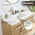 thumbnail image 6 of Altair Design Arbios 48" Modern Stone Vanity Top in Calacatta White, 6 of 7