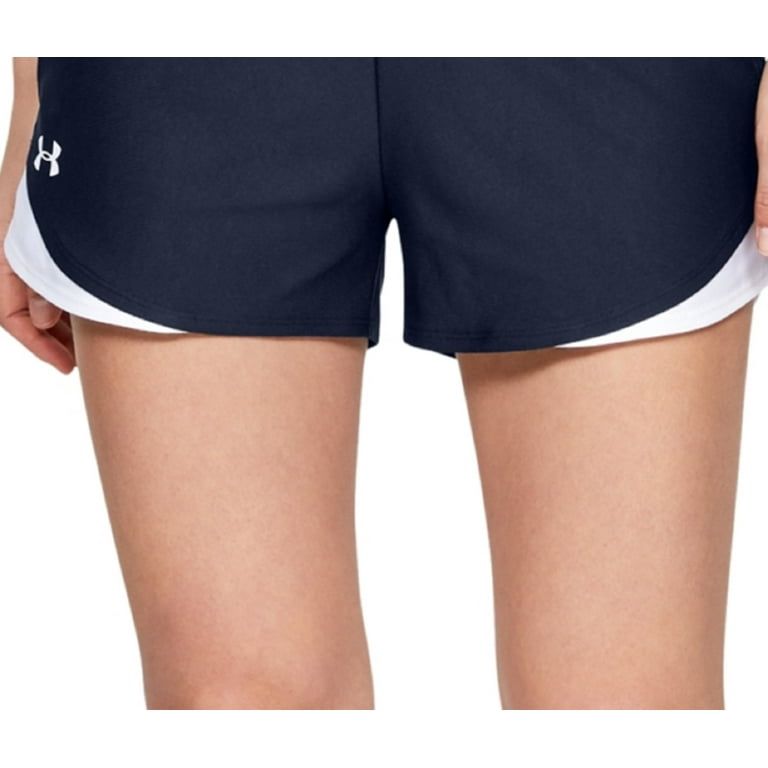 Under Armour Women's Moisture Wicking Play Up 3.0 Gym Shorts, 3 Inseam  (Black/White, M)