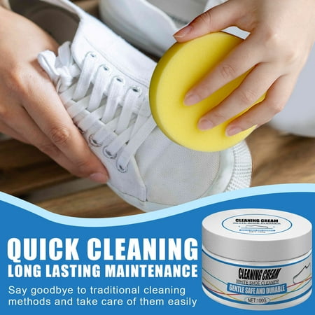 

Kripyery Shoe Cleaning Cream No Washing Decontamination Labor-saving Stain Remover Whitening Cream Household Supplies