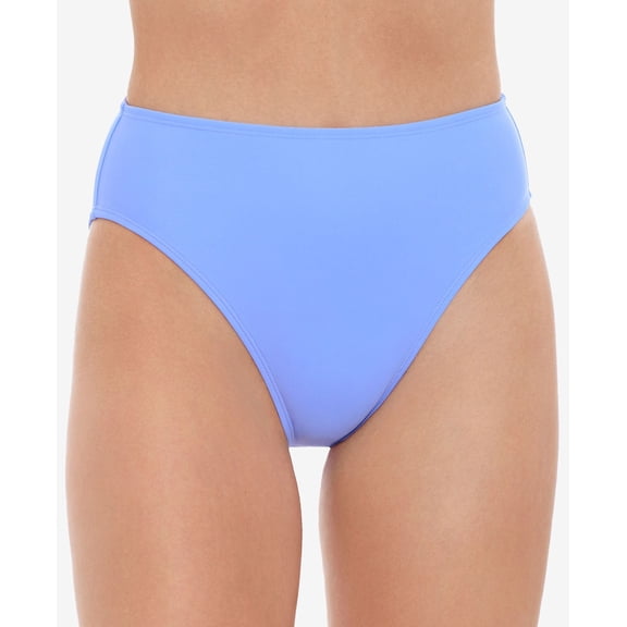 Juniors' Solid High-Cut Bikini Bottoms Iris XL