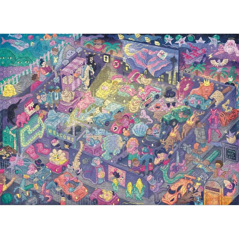 Big Potato Riddle Pics 1000 Piece Night at the Movies Interlocking 