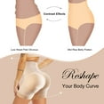 thumbnail image 4 of Qric Womens Butt Lifter Padded Lace Panties High Wasit Seamless Hip Enahncer Boyshort Control Underwear Shapewear, 4 of 6