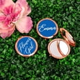 thumbnail image 2 of Koyal Wholesale Rose Gold Compact Mirror Flower Girl Wedding Gift, Royal Blue, 1-Pack, 2 of 5