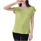 thumbnail image 2 of Pijama de manga corta para mujer, color liso, manga corta, camiseta fina con cuello en V, pijama de manga corta, blusa de poliéster para mujer, 2 of 8
