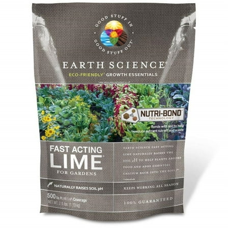 Earth Science Fast Acting Lime with Nutri-Bond Run-Off Reduction Technology, 2.5 LB Bag