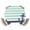 Aqua, variant on Round Fitted Tablecloths with Elastic Edge Vintage Navigation Anchor Waterproof Table Cover for Kitchen Dining Party Decor,55" - 60"