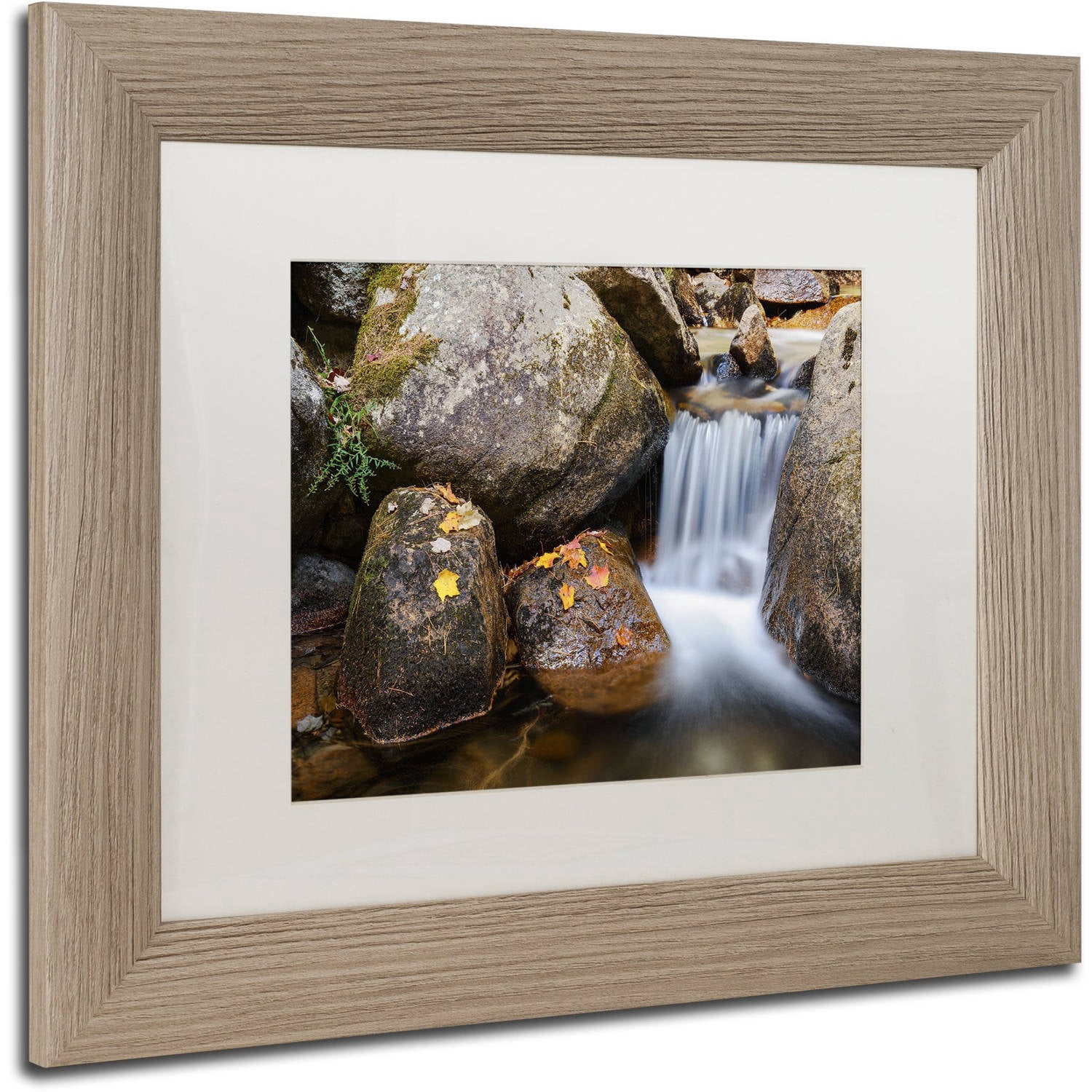 Trademark Fine Art "Jordan Stream" Canvas Art by Michael Blanchette Photography White Matte, Birch Frame