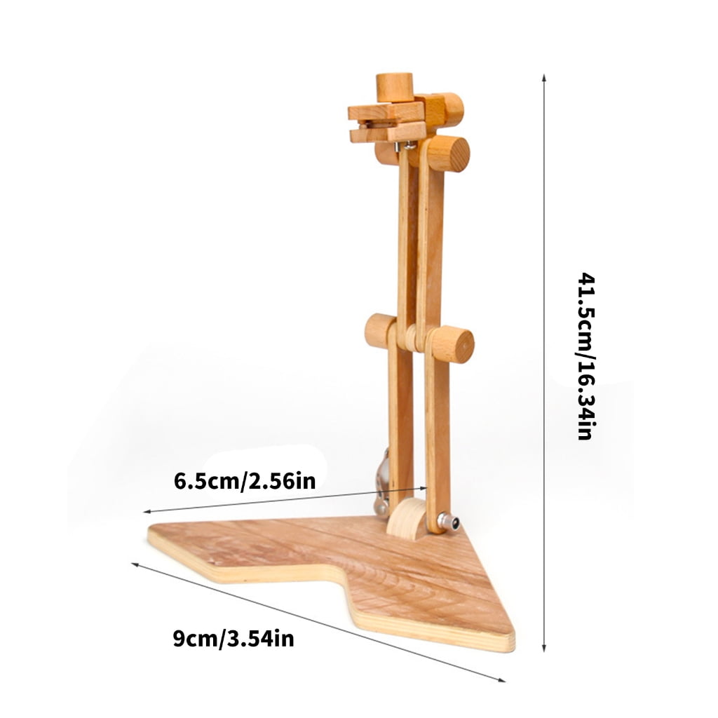 Height Adjustable Embroidery Hoop Holder Tabletop Wood Stitching Frame Stand For Stitching Decorative Sewing Project