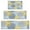 Blue and Yellow, variant on Blue Boho Abstract and Plant Pattern Kitchen Rugs Sets Of 3,Kitchen Runner Rugs Non Skid Washable,Decorative Kitchen Floor Mats for Kitchen,Sink,Laundry,17"x30" 17"x47" 17"x59"